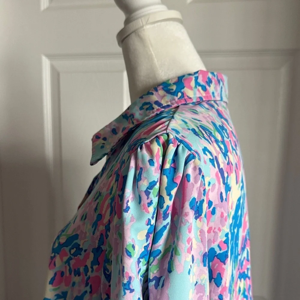 Amazon Women's Multicolor Button Down Shirt - Picture 10 of 15